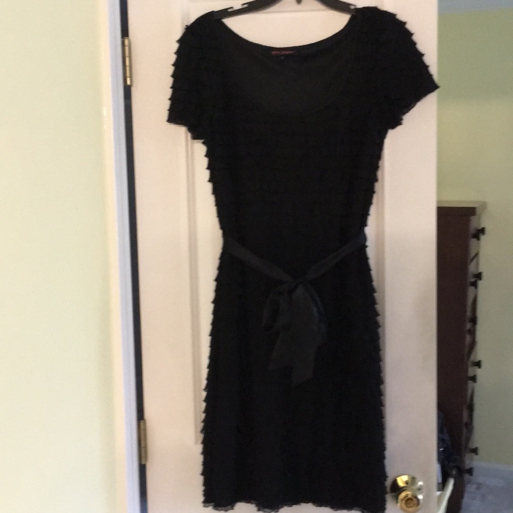 Betsey Johnson black flapper party dress size L